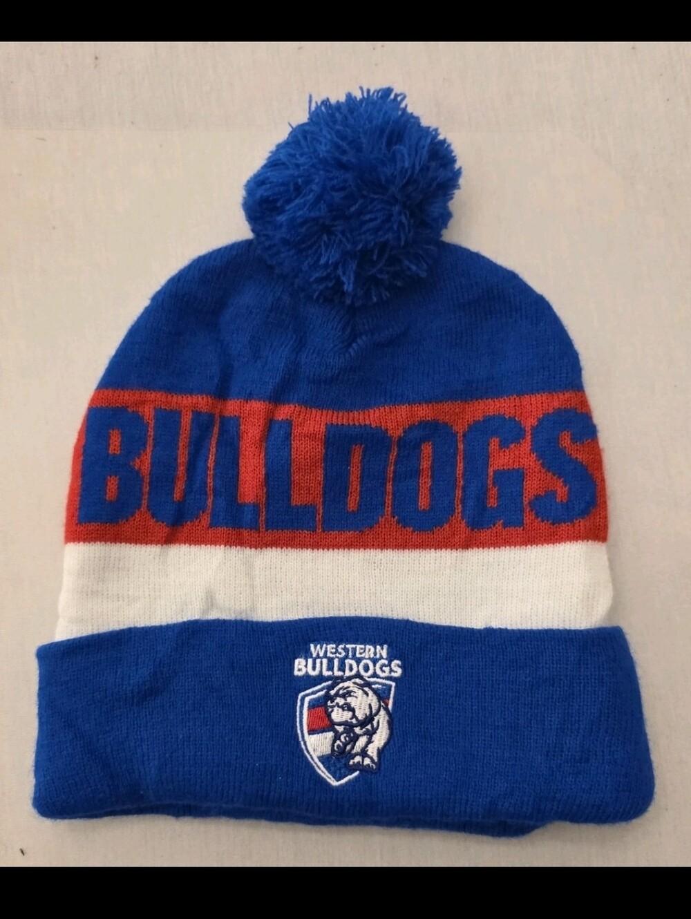 Western Bulldogs AFL Beanie 2020 Member Pom Pom Knit Hat One Size OSFM